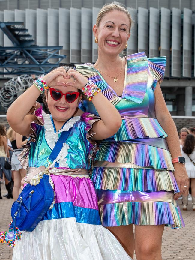 SYDNEY, AUSTRALIA - Daily Telegraph Photos February 26, 2024: Valentina and Stef at Taylor Swift's The Eras Tour concert held at Accor Stadium in Sydney. Picture: Christian Gilles