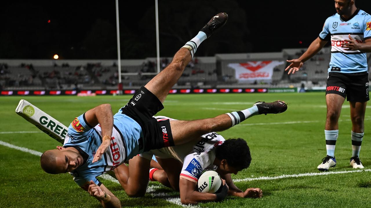 Max Feagai made a strong start to his NRL career at the Dragons in 2021. Picture: NRL Photos