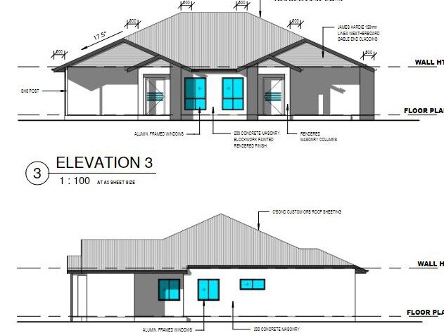 The proposed two-bedroom, two-bathroom homes for 250 Denison Lane.