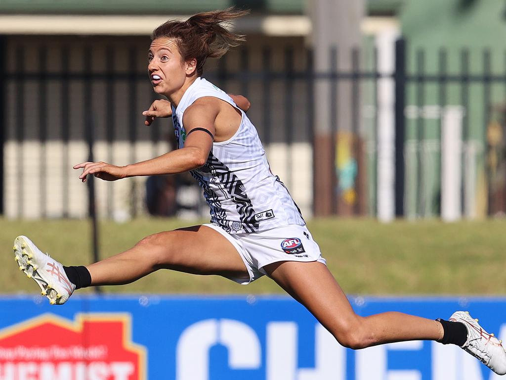 Steph Chiocci has become one of the biggest names in AFLW. Picture: Michael Klein