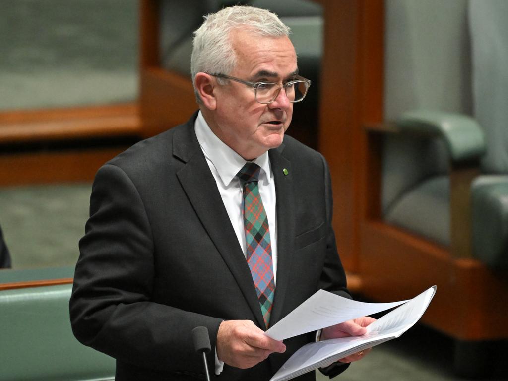 MP Andrew Wilkie told federal parliament of secret illicit drug tests in the AFL on Tuesday night. Picture: Mick Tsikas