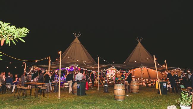 Party time: Liana and Matt’s wedding reception. Brody Grogan Photography