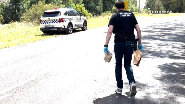 The Crime Command’s VIPER Taskforce assist in the operation, finding various items in the operation. Picture: Supplied