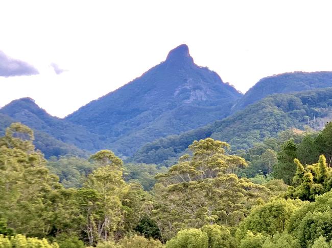 A view of Wollumbin National Park (aka Mount Warning).