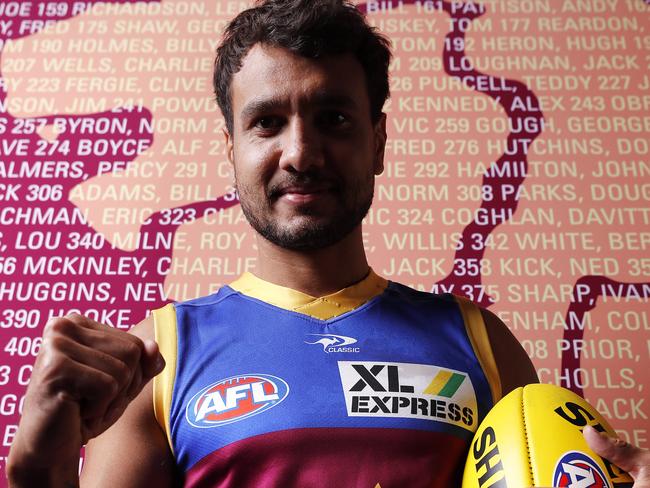 Brisbane Lions player Callum Ah Chee pictured at the Gabba plays his 100th game when the Lions take on the Suns over the weekend, Brisbane 21st of July 2022.  (Image/Josh Woning)