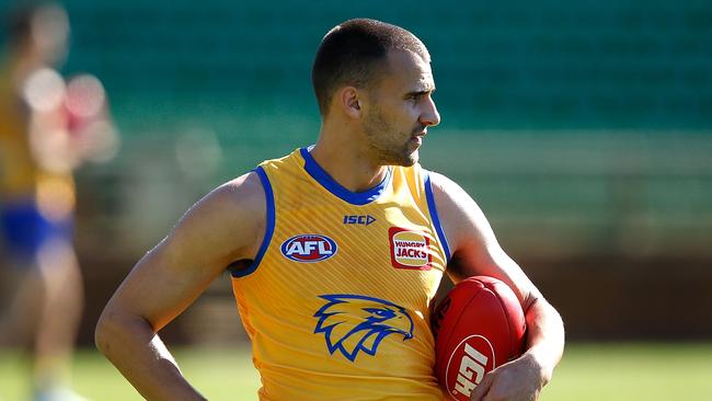 West Coast’s Dom Sheed. Picture: Paul Kane/Getty Images)