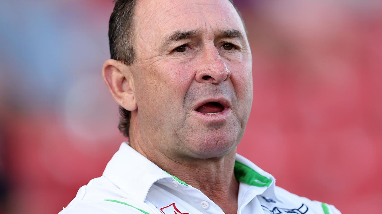 Ricky Stuart was not happy losing Hudson Young to the sin bin. Picture: Brendon Thorne/Getty Images