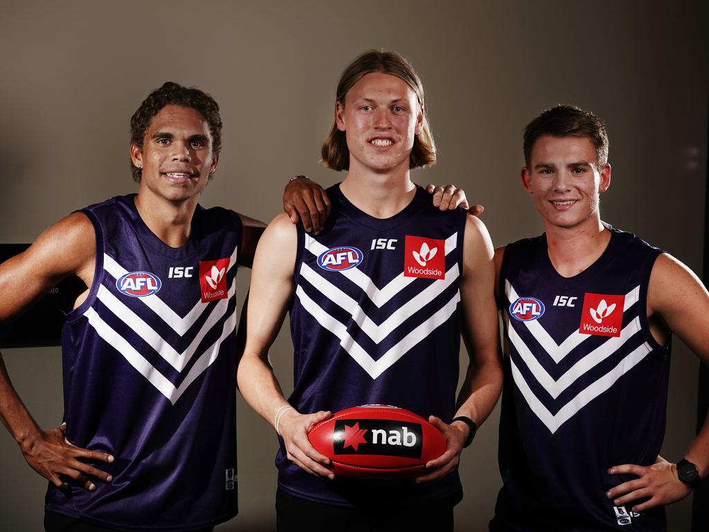 The Blues were linked with Hayden Young and bid on Liam Henry before they headed to Fremantle with Caleb Serong. Picture: AAP Image/Scott Barbour