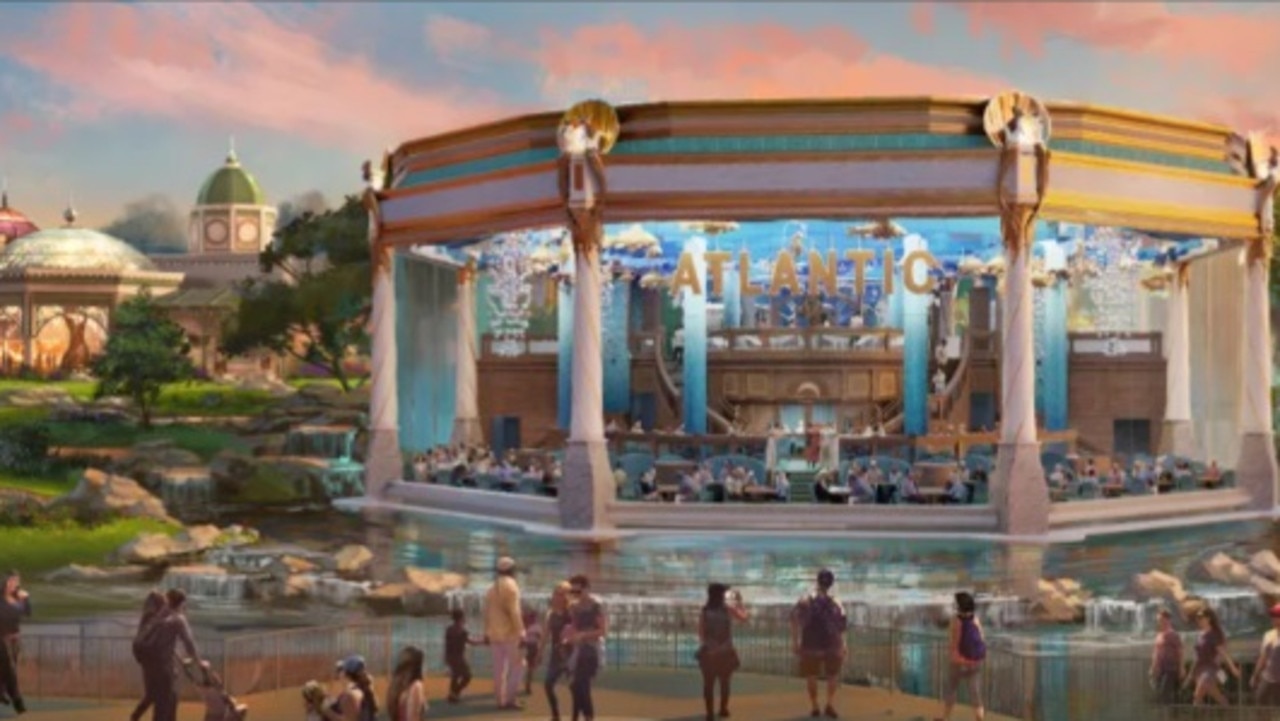 A surf and turf menu will be served at the Victorian-themed Atlantic. Picture: Universal Destinations &amp; Experiences