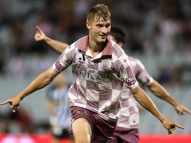 Thomas Waddingham was a highlight for the Roar. Picture: Cameron Spencer/Getty Images