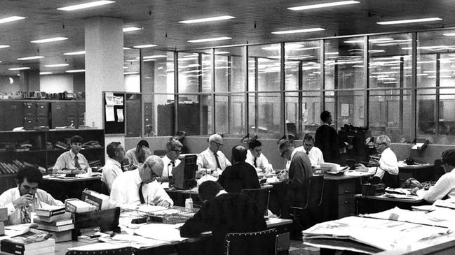 The Courier-Mail and The Sunday Mail sub editors in the early 1970s at Bowen Hills.