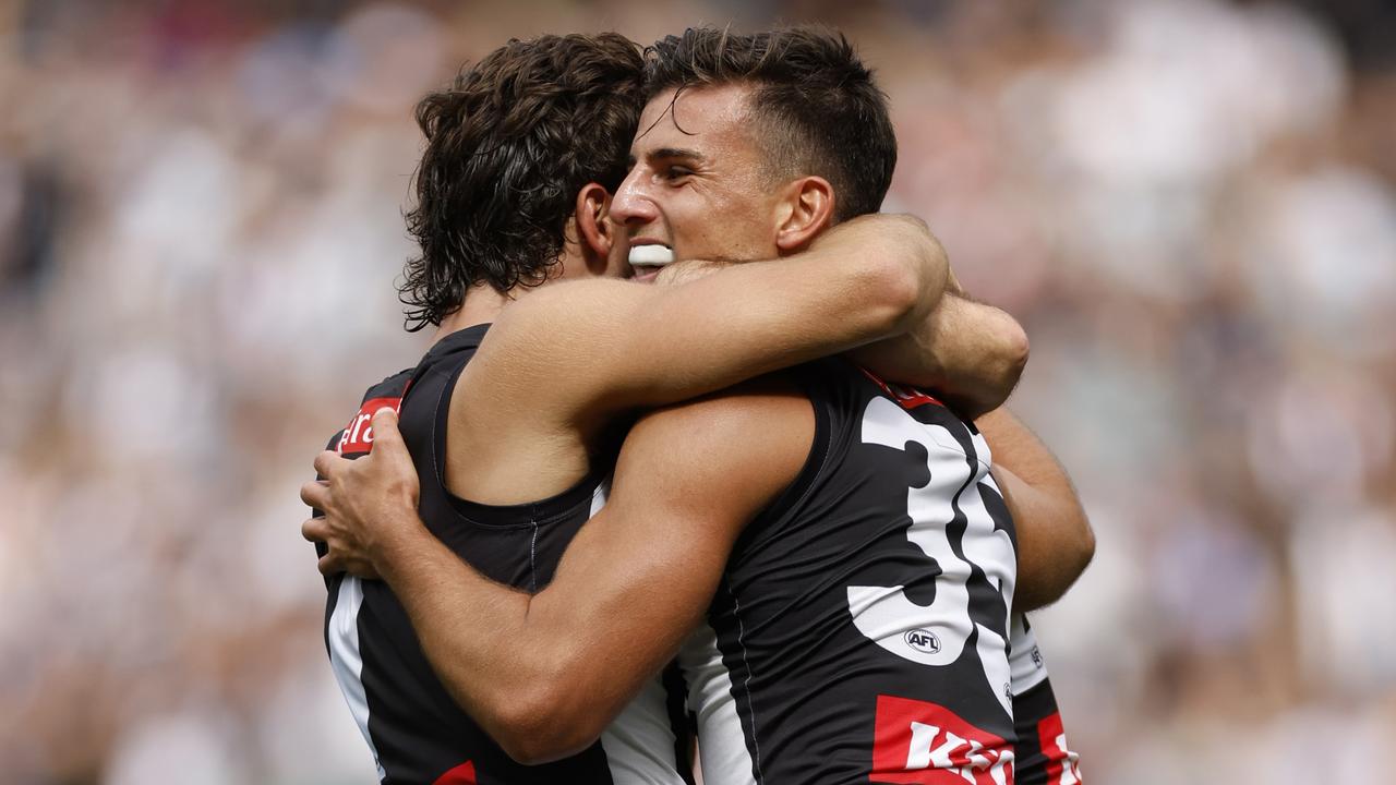 Collingwood has secured Josh Daicos and Nick Daicos on new six-year deals, taking them through to the end of 2030 and 2029 respectively. Picture: Darrian Traynor / Getty Images