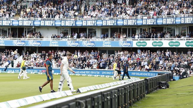 Steve Smith was forced to retire hurt by Australian team doctors.