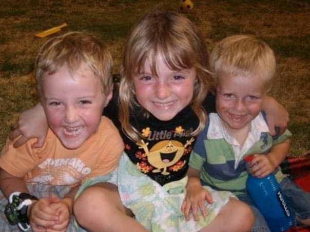 Eva Campo with brothers Charlie and Nick. Picture: Supplied.