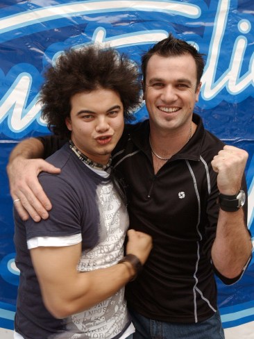 From left to right: Australian Idol 2003 winner Guy Sebastian and runner-up Shannon Noll. Picture: NCA