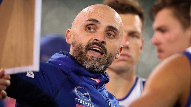 North Melbourne coach Rhyce Shaw says the performance was not “befitting” of the club. Picture: Matt Turner/AFL Photos