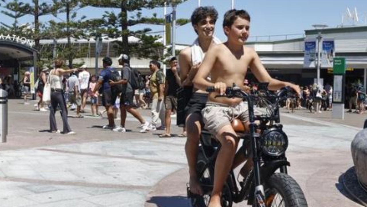 Plenty of e-bike riders don’t even both to wear a helmet. Picture: Richard Dobson
