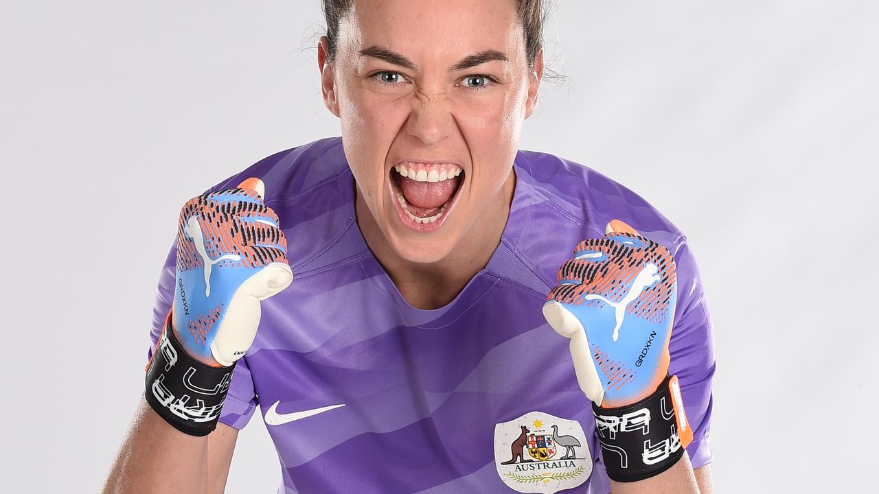 The iconic purple goalkeeper jersey worn by Mackenzie Arnold sold out quickly on Tuesday. Picture: Supplied