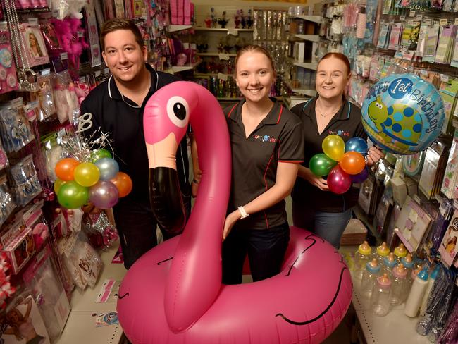 Kerrod Casanovas. Rhiannon Dance and Casey Mayoh at Party Time in Garbutt. Picture: Evan Morgan