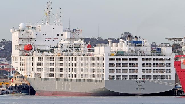 The Al Kuwait at Fremantle harbour. Picture: AAP