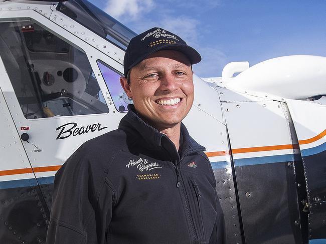 Above & Beyond Tasmanian Seaplanes pilot and owner Henry Ellis says local support has been strong, but it is impossible to tell if it is because of the travel vouchersPicture: LUKE BOWDEN