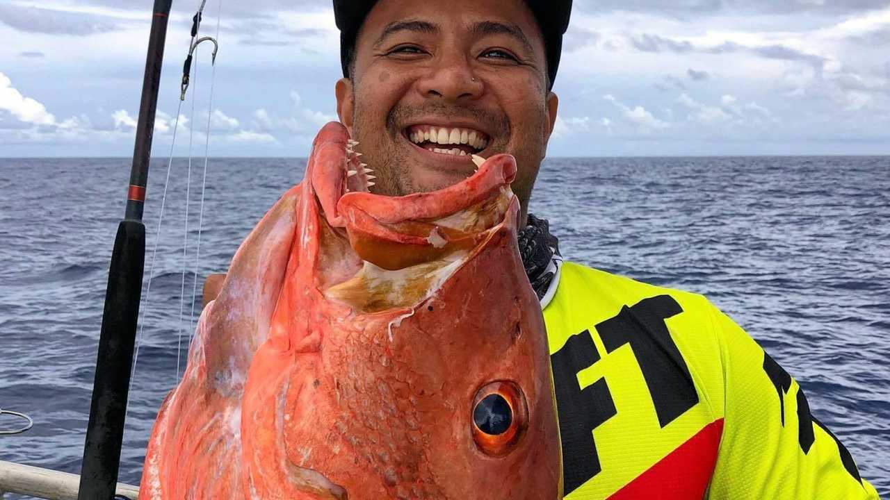 Keen angler Todo nabbed a huge, 91cm mangrove jack near Double Island Point recently. Picture: Double Island Point Fishing