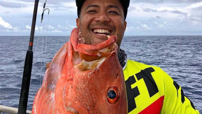 Keen angler Todo nabbed a huge, 91cm mangrove jack near Double Island Point recently. Picture: Double Island Point Fishing