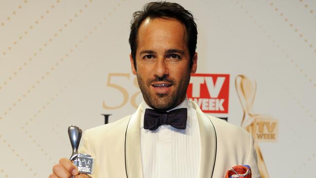 It was a huge night for Alex Dimitriades,  who won Most Outstanding Actor for The Principal. Picture: Jason Edwards