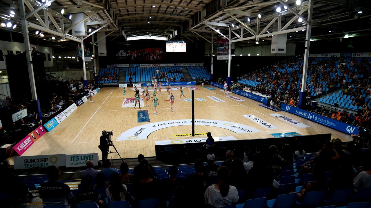 Super Netball game between Fever and Giants at Cairns pop up stadium. PICTURE: STEWART McLEAN