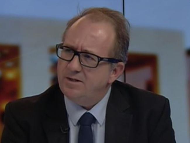 Labor MP David Feeney looks clearly confused when asked if his party would keep the Schoolkids bonus. Picture: Screengrab.