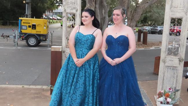 Natasha Offer and Tiarney Smith at the Hervey Bay State High School formal.