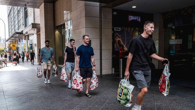 Last minute Christmas food and gift shopping at Bondi Junction, Sydney. Picture: Flavio Brancaleone