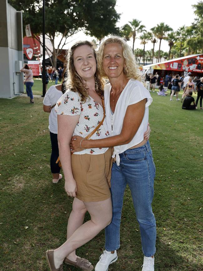 Hannah Aherne and Gayle Aherne at the Ed Sheeran concert at Suncorp Stadium. Picture: Josh Woning