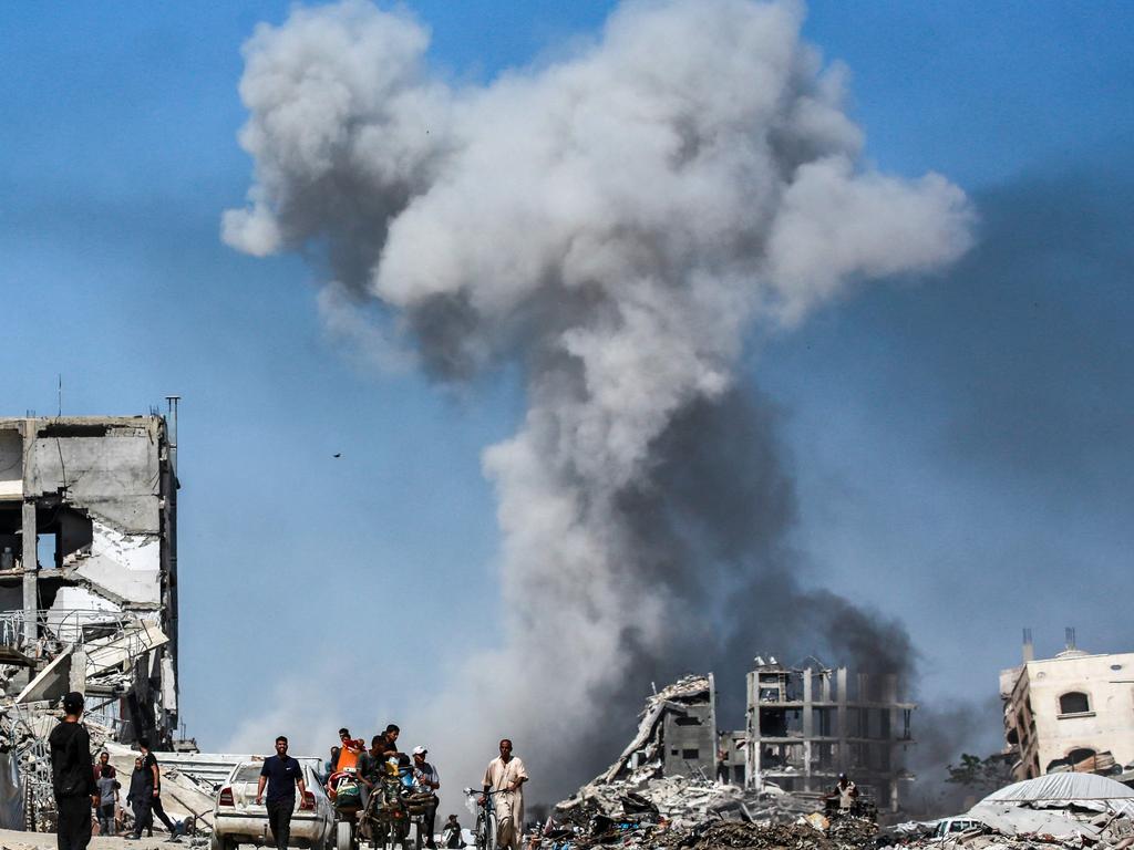 Rescuers in Gaza said 22 people were killed and dozens more wounded in Israeli air strikes across the Palestinian territory. Picture: AFP