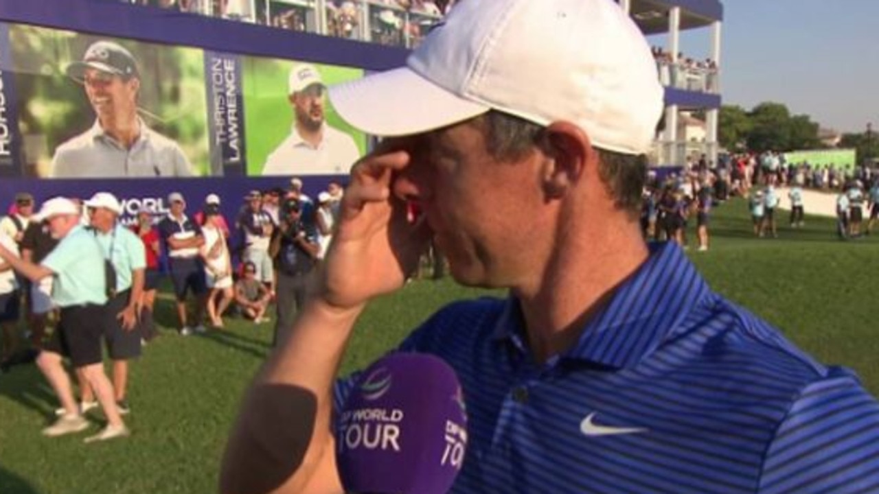 DP World Tour Championship 2024, PGA Tour Rory McIlroy tears up in