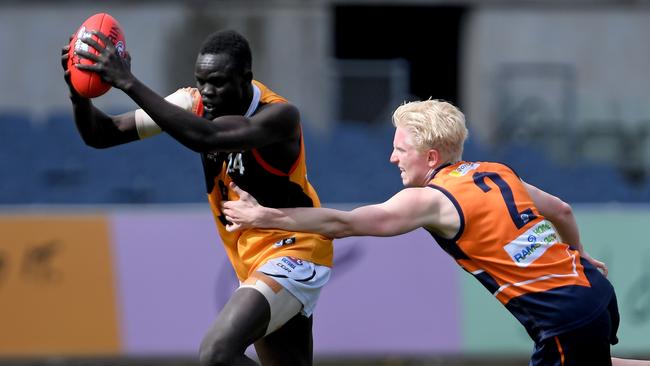 Ruckman Bigoa Nyuon has been nominated by St Kilda as a next generation academy player. Picture: Andy Brownbill