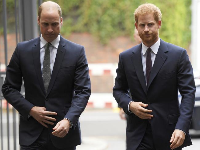 Prince William and Prince Harry. Picture: AP