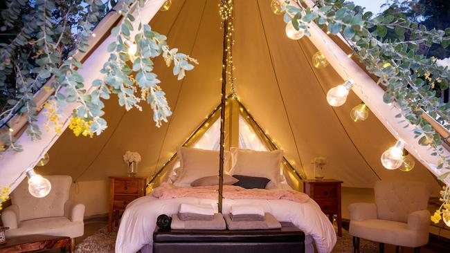 Skyhaven Sanctuary's belle tent is loaded with every comfort Photo: Airbnb