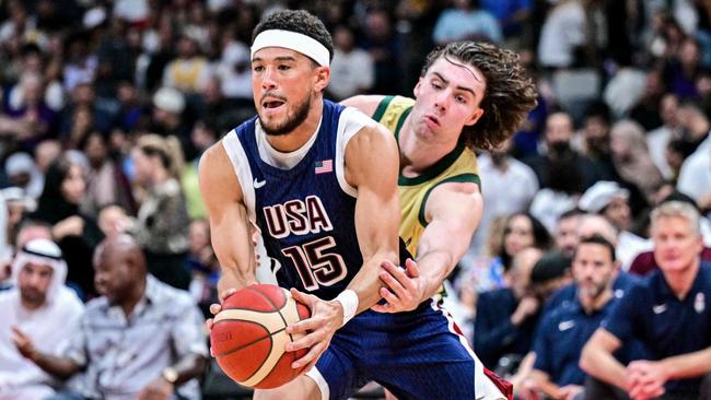 Josh Giddey caught fire in the second quarter and didn’t look back. (Photo by Giuseppe CACACE / AFP)