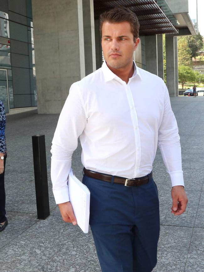 Gable Tostee leaves Brisbane Supreme Court during his trial.