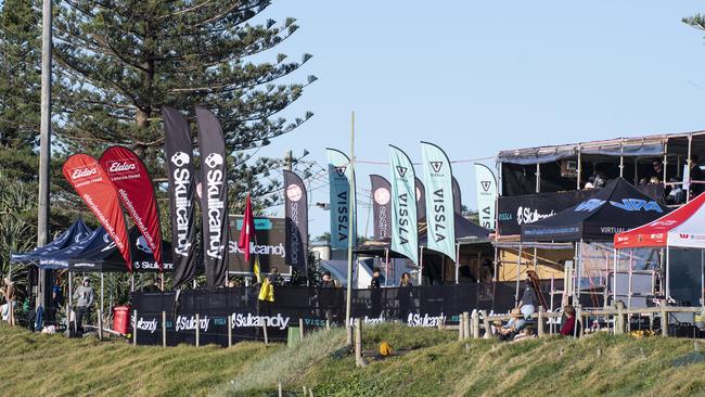 The scene for the Skullcandy Oz Grom Open at Lennox Head.