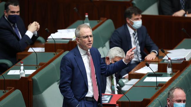 Minister for Communications, Urban Infrastructure, Cities and the Arts Paul Fletcher during Question Time in the House of Representatives at Parliament House in Canberra. Picture: NCA NewsWire / Gary Ramage