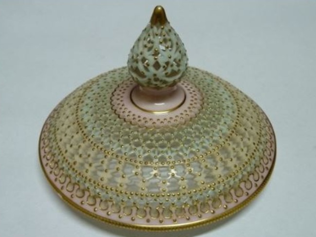 The lid of a $25,000 vase that was stolen. Picture: Victoria Police