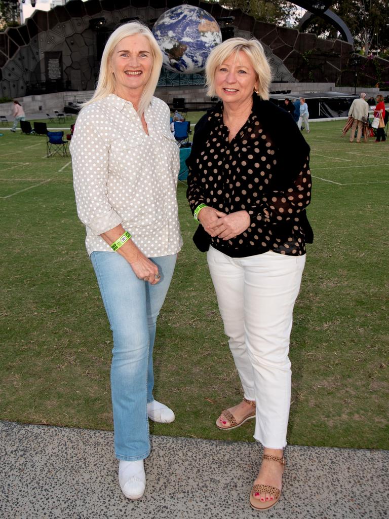 Cr Pauline Young and Cr Gail O'Neill attend the launch of GAIA at HOTA. Picture: Andrew Meadowcroft.