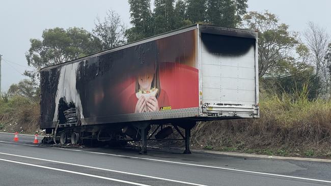 Bruce Hwy fire: Delays expected after bread truck bursts into flames