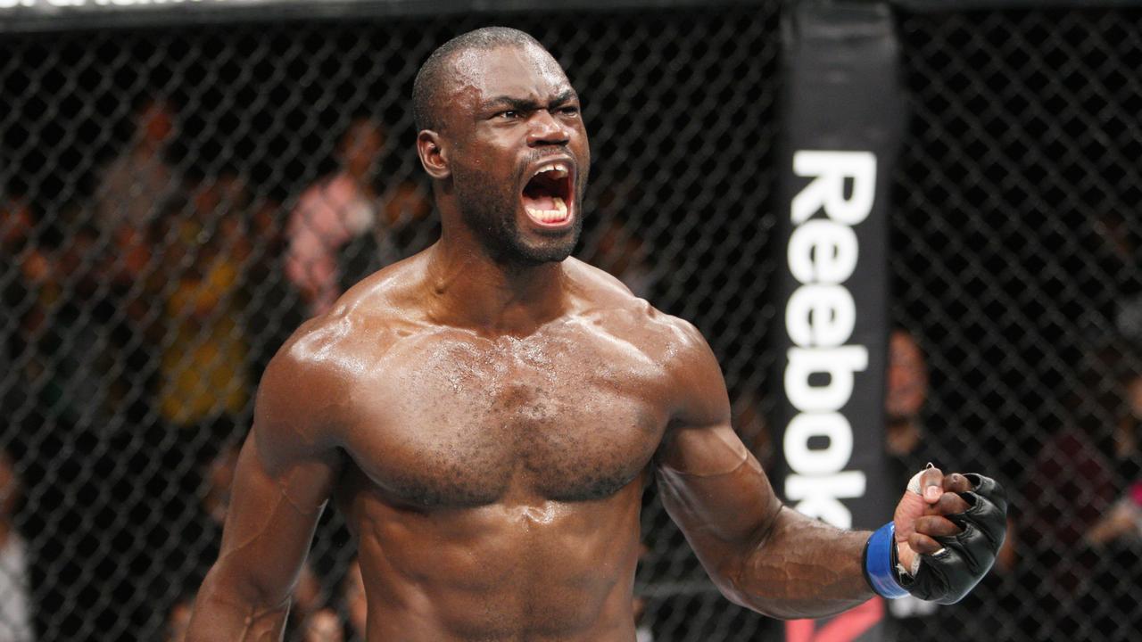 SAITAMA, JAPAN - SEPTEMBER 27: Uriah Hall of Jamaica celebrates his win over Gegard Mousaasi of Iran in their middleweight bout during the UFC event at the Saitama Super Arena on September 27, 2015 in Saitama, Japan. (Photo by Mitch Viquez/Zuffa LLC/Zuffa LLC via Getty Images)