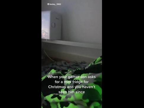 Mum gives teen son a fridge for his room to snack while he games