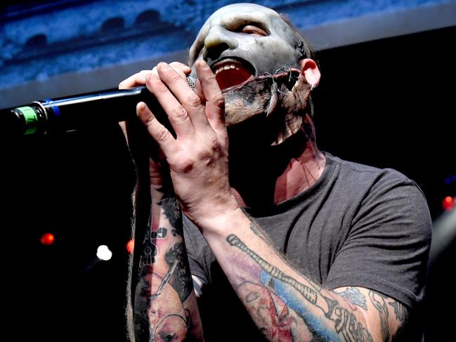 HOLLYWOOD, CA - MAY 12: Singer Corey Taylor of Slipknot performs during the Ozzy Osbourne and Corey Taylor special announcement at the Hollywood Palladium on May 12, 2016 in Hollywood, California. Ozzfest and Knotfest are joining together for a weekend of music September 24th and 25th in San Bernardino, California. (Photo by Kevin Winter/Getty Images)