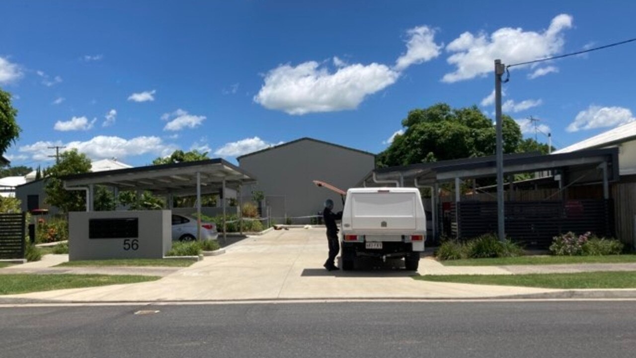 Police on scene at a block of units on Upper Dawson Rd after a car was stolen and a person was injured.