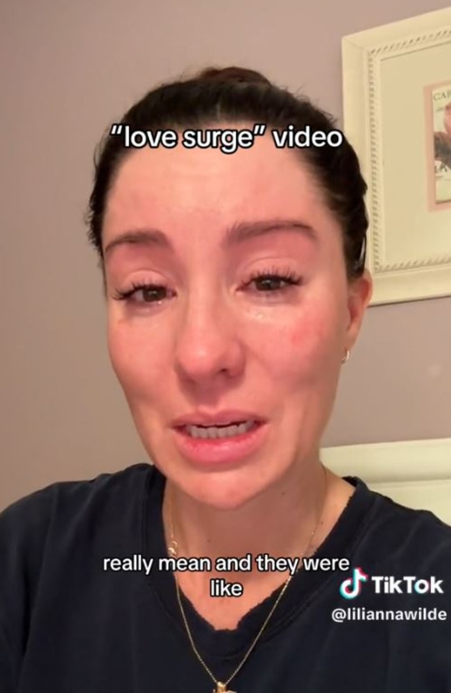 But despite admitting it was ‘cringey’, the pair were brutally roasted, leaving Lilianna in tears. Picture: TikTok/Lilianna Wilde